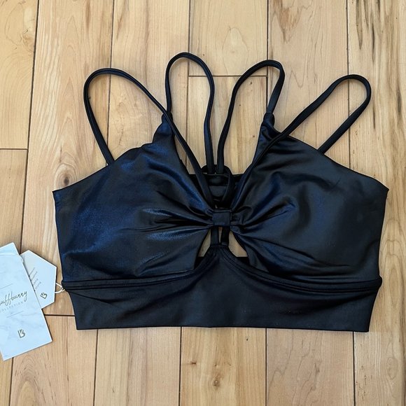 Buffbunny Collection Other - Buffbunny Collection Elysium Sports Bra Metallic Black Size Small - NEW